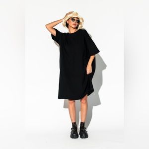 Lala Original: Ultimate Oversized T-shirt Dress in Black